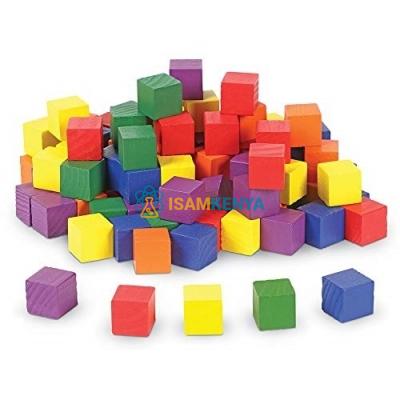 Cubes Wood Plast Coloured