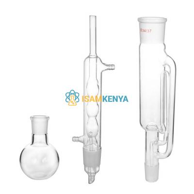 Glassware Kit Includes Flask Extraction Apparatus, and Condenser