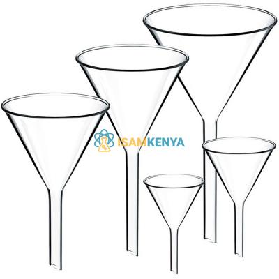 Short Stem Borosilicate Glass Funnel