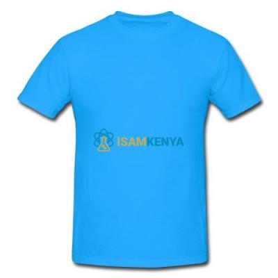 T-shirt Cyan Blue Cotton